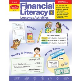 Evan-Moor Educational Publishers Financial Literacy Lessons & Activities, Grade 3