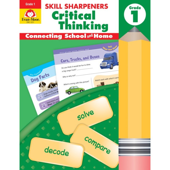 Evan-Moor Educational Publishers Skill Sharpeners Critical Thinking, Grade 1
