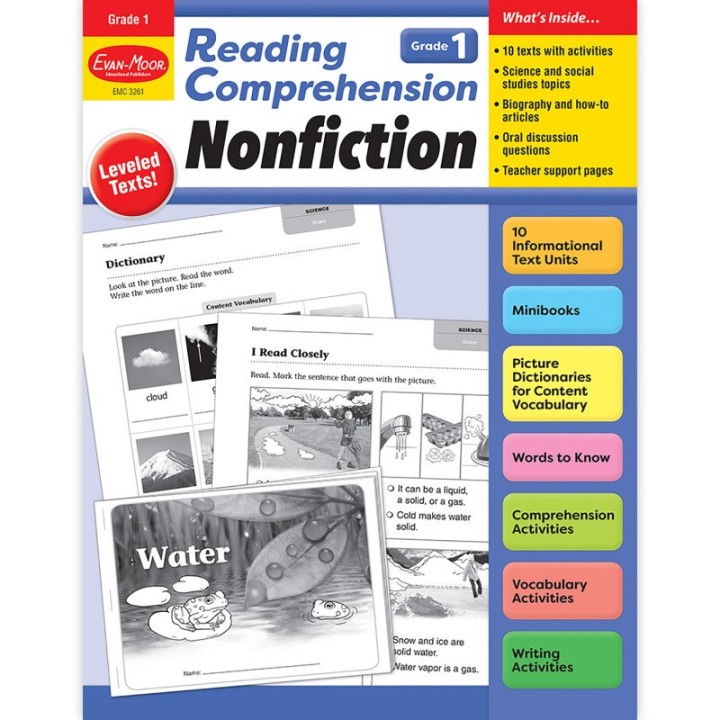 Evan-Moor Educational Publishers Reading Comprehension: Nonfiction, Grade 1