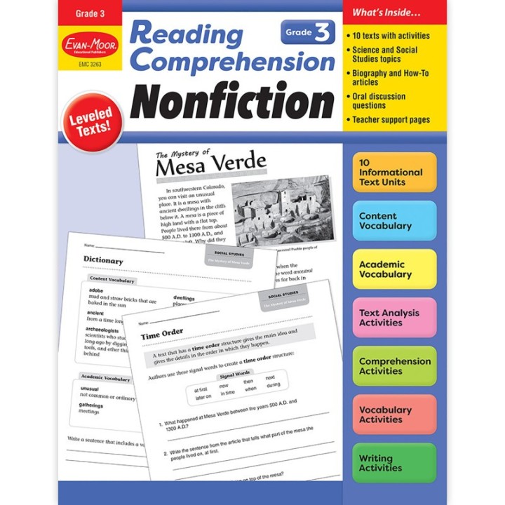 Evan-Moor Educational Publishers Reading Comprehension: Nonfiction, Grade 3