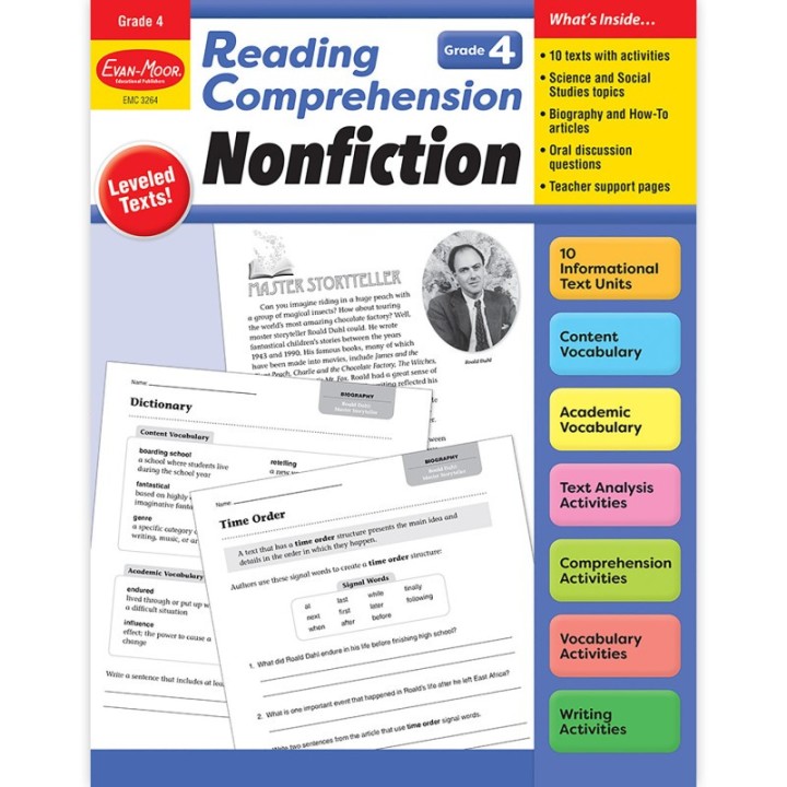 Evan-Moor Educational Publishers Reading Comprehension: Nonfiction, Grade 4