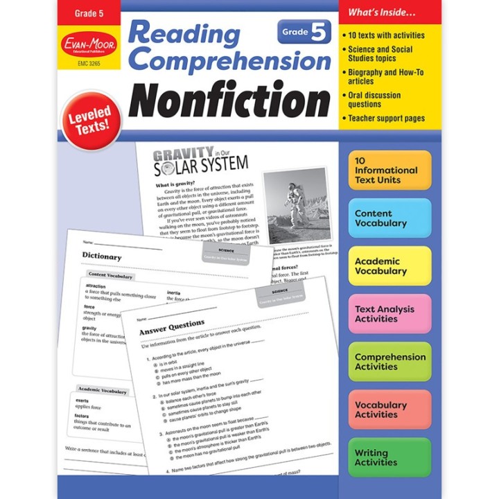 Evan-Moor Educational Publishers Reading Comprehension: Nonfiction, Grade 5