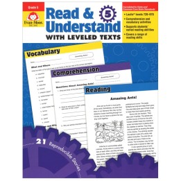 Evan-Moor Educational Publishers Read and Understand with Leveled Text Book, Grade 5