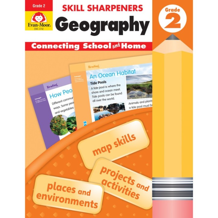 Evan-Moor Educational Publishers Skill Sharpeners: Geography, Grade 2 - Activity Book