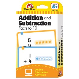 Evan-Moor Educational Publishers Learning Line: Addition and Subtraction Facts to 10, Grade 1+ (Age 5+) - Flashcards