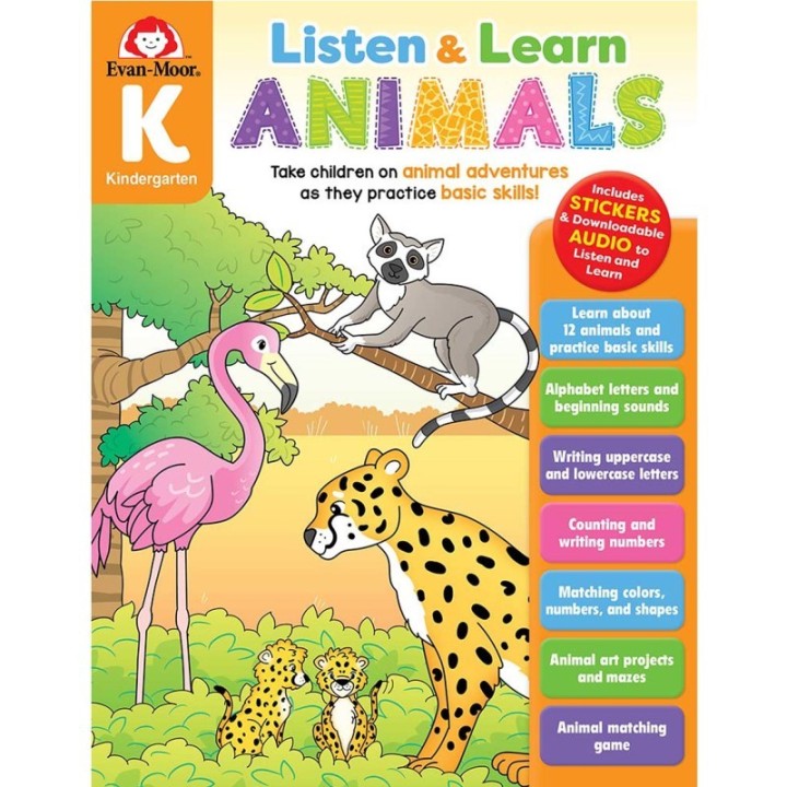 Evan-Moor Educational Publishers Listen and Learn Animals, Grade K