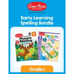 Evan-Moor Educational Publishers Early Learning Spelling Activity Book Bundle, Grade 1