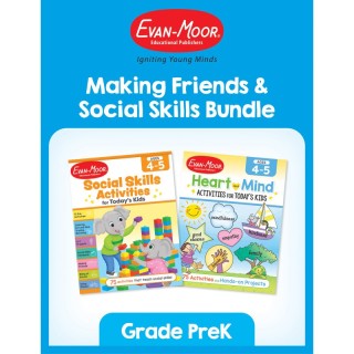 Evan-Moor Educational Publishers Making Friends & Social Skills Bundle, Grade PreK