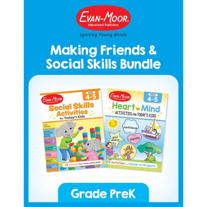 Evan-Moor Educational Publishers Making Friends & Social Skills Bundle, Grade PreK