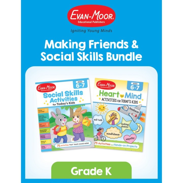 Evan-Moor Educational Publishers Making Friends & Social Skills Bundle, Grade K