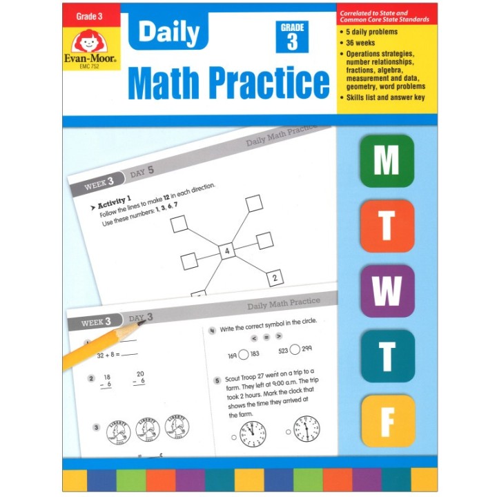 Evan-Moor Educational Publishers Daily Common Core Math Practice, Grade 3