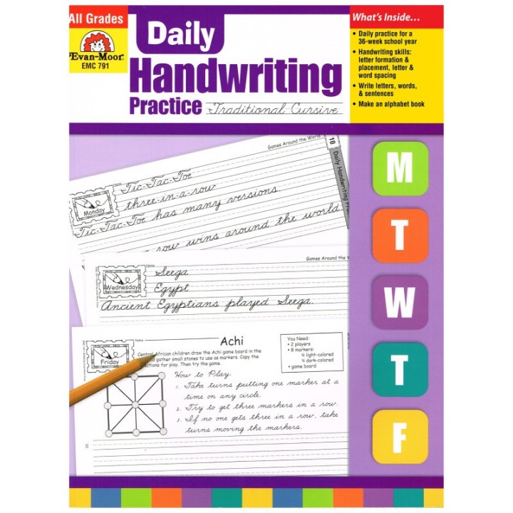 Evan-Moor Educational Publishers Daily Handwriting Practice Book: Traditional Cursive