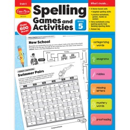 Evan-Moor Educational Publishers Spelling Games and Activities, Grade 5