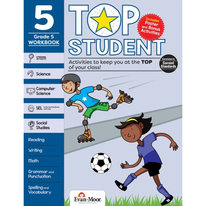 Evan-Moor Educational Publishers Top Student Activity Book, Grade 5