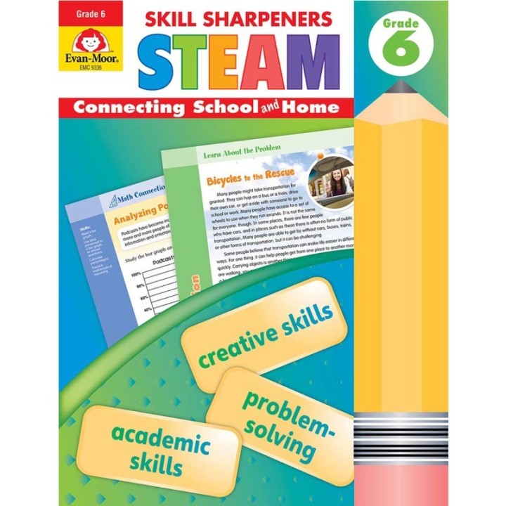 Evan-Moor Educational Publishers Skill Sharpeners STEAM, Grade 6