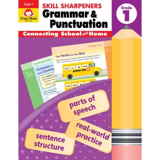 Evan-Moor Educational Publishers Skill Sharpeners: Grammar & Punctuation Activity Book, Grade 1