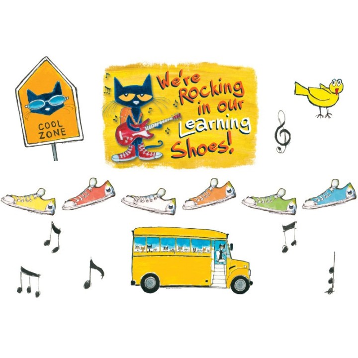 Edupress™ Pete the Cat We're Rocking in Our Learning Shoes Bulletin Board Set