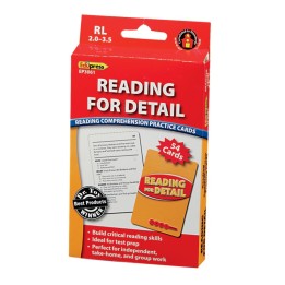 Edupress™ Reading for Detail Practice Cards Red Level, Levels 2.0-3.5