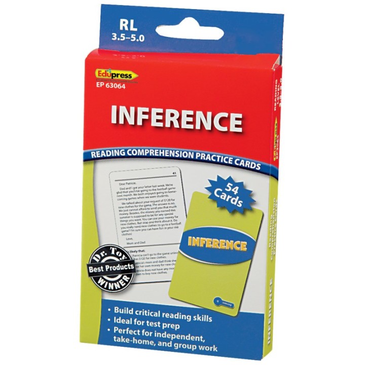 Edupress™ Reading Comprehension Practice Cards, Inference (RL 3.5-5.0)