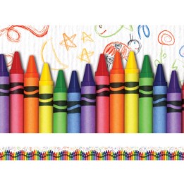 Edupress™ Crayons Straight Border Trim, 35 Feet