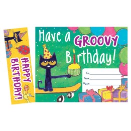 Edupress™ Pete the Cat Happy Birthday Bookmark Award, Pack of 30