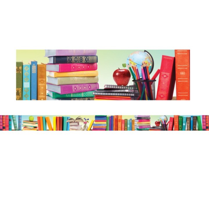 Edupress™ Book Parade Straight Border Trim, 35 Feet