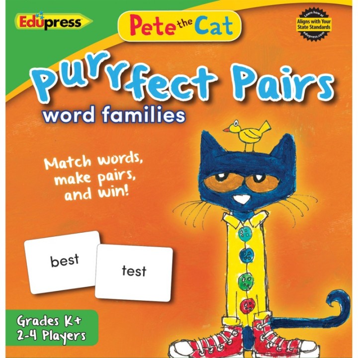 Edupress™ Pete the Cat® Purrfect Pairs Game: Word Families