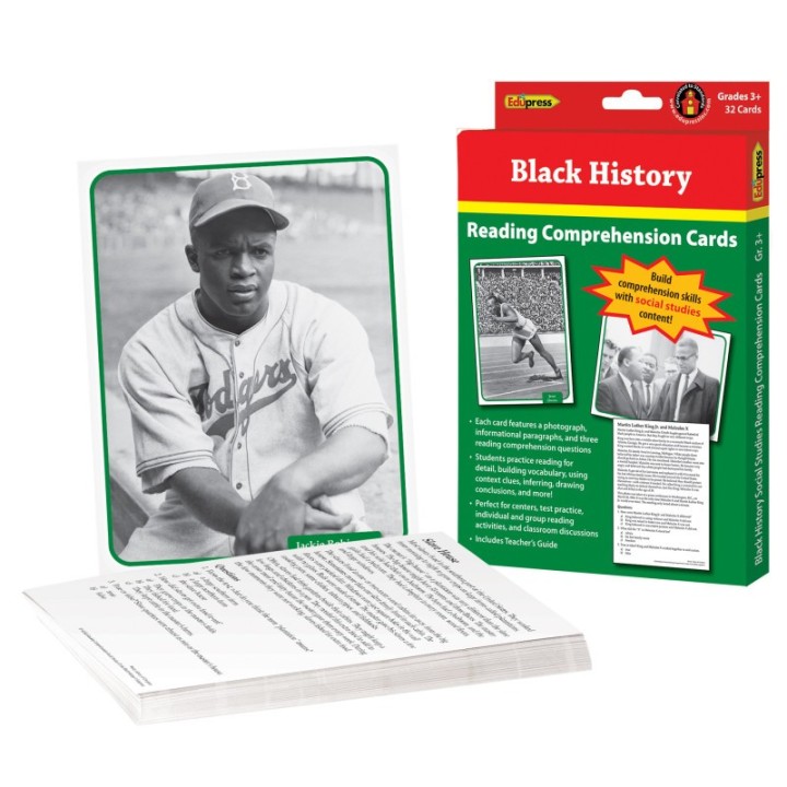 Edupress™ Reading Comprehension Social Studies Cards: Black History