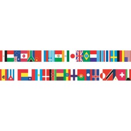Edupress™ International Flags Straight Border Trim, 35 Feet