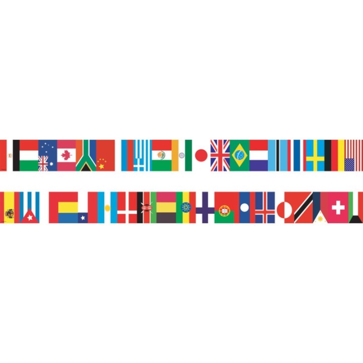 Edupress™ International Flags Straight Border Trim, 35 Feet