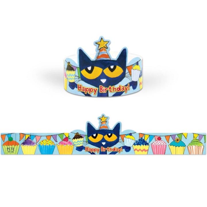 Teacher Created Resources® Pete the Cat Happy Birthday Crowns, Pack of 30