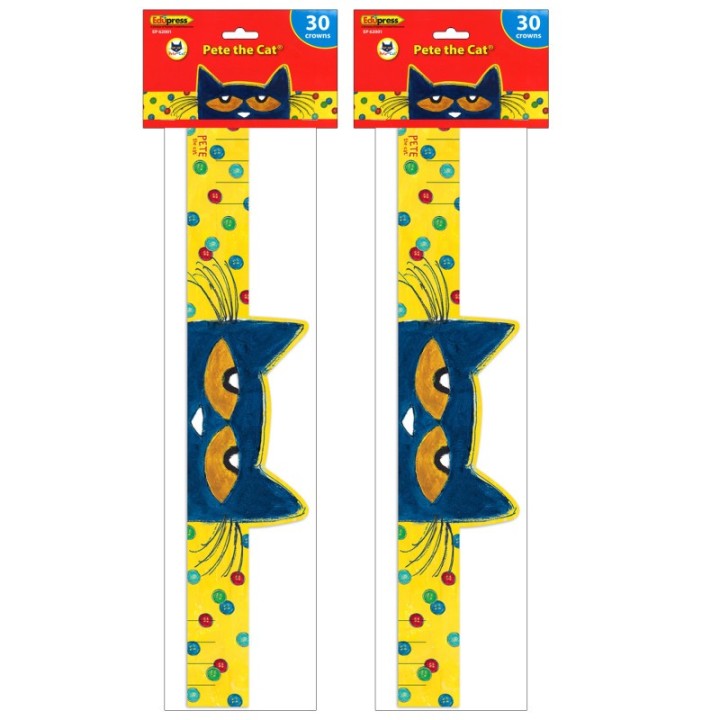 Teacher Created Resources® Pete the Cat Crowns, 30 Per Pack, 2 Packs