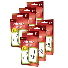 Edupress™ Addition 0-12 Flash Cards, 6 Packs