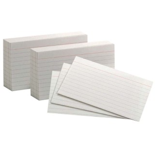 Oxford® White Commercial Index Cards, 3" x 5", Ruled, 1000 Per Pack, 2 Packs