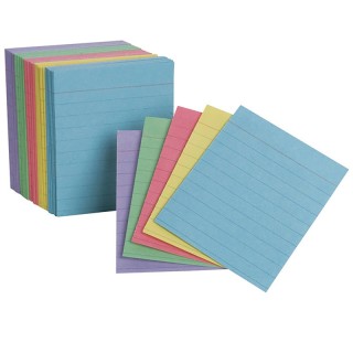 Oxford® Mini Index Cards, 3" x 2.5", Ruled, Assorted Colors, 200 Per Pack