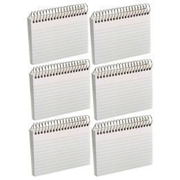 Oxford® Spiral Index Cards, 3" x 5", White, Ruled, 50 Per Pack, 6 Packs