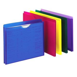 Pendaflex® Poly File Jackets, Letter Size, Assorted Colors, Pack of 10