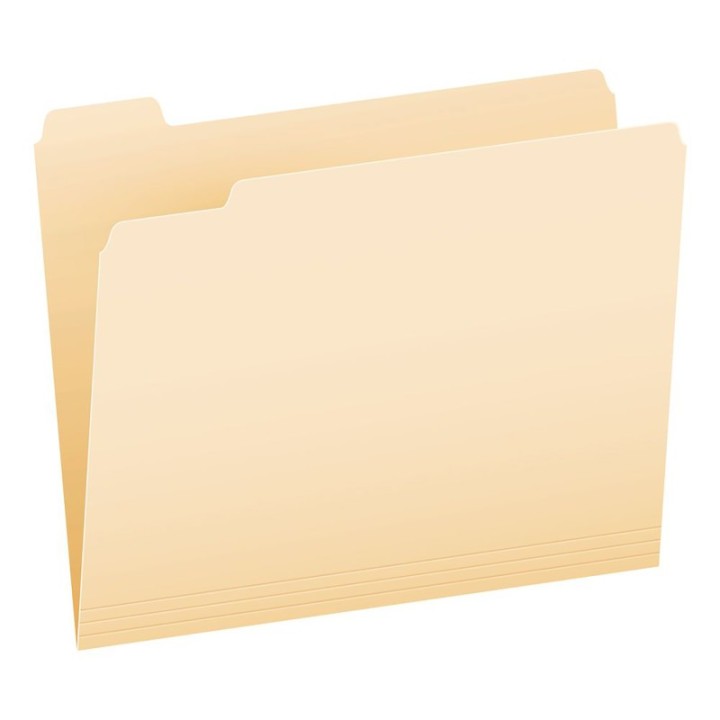 Pendaflex® Essentials™ Manila File Folders, Letter Size, 1/5 Cut, 100 Per Box