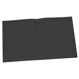 Oxford® Poly Two Pocket Portfolio, Black, Pack of 25