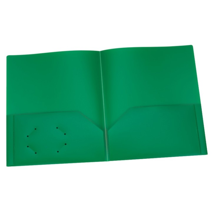 Oxford® Poly Two Pocket Portfolio, Green, Pack of 25