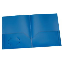 Oxford® Poly Two Pocket Portfolio, Blue, Pack of 25