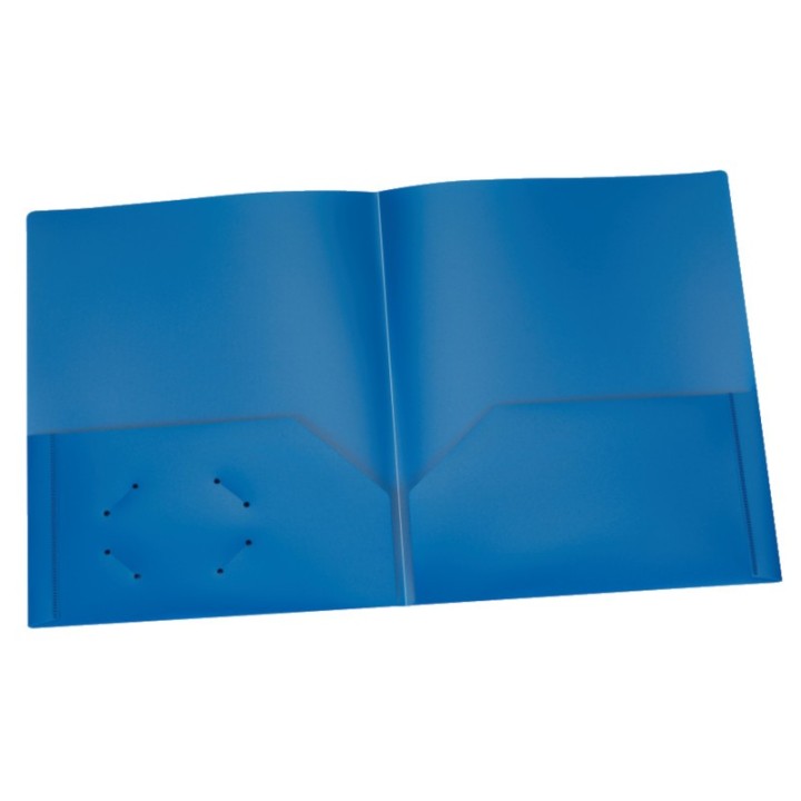 Oxford® Poly Two Pocket Portfolio, Blue, Pack of 25