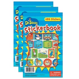 Eureka® Dr. Seuss™ Awesome Sticker Book, 486 Stickers Per Pack, Pack of 3