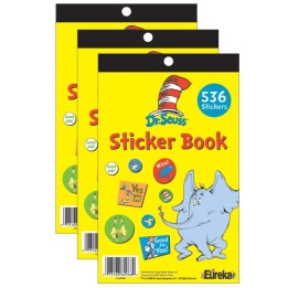 Eureka® Dr. Seuss™ Sticker Book, Pack of 3