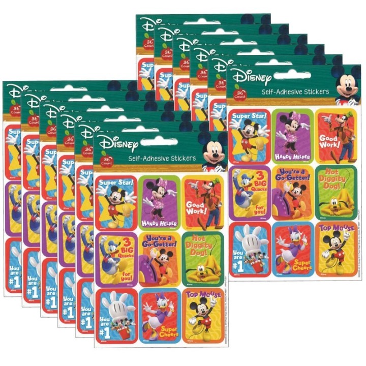 Eureka® Mickey Mouse Clubhouse® Motivational Giant Stickers, 36 Per Pack, 12 Packs