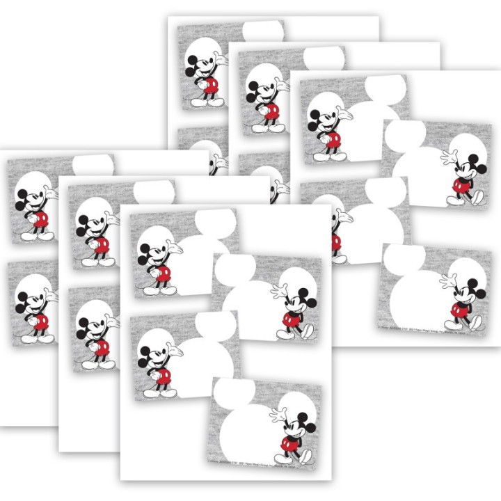 Eureka® Mickey Mouse® Throwback Self-Adhesive Name Tags, 40 Per Pack, 6 Packs
