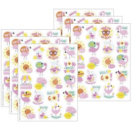 Eureka® Flamingo Strawberry Lemonade Scented Stickers, 80 Per Pack, 6 Packs