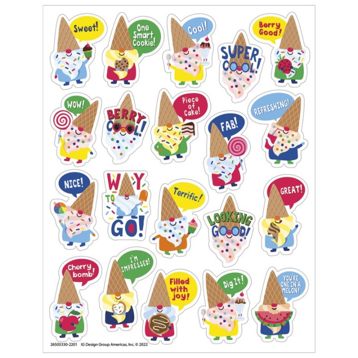 Eureka® Dessert Gnomes Candy Scented Stickers, Pack of 80
