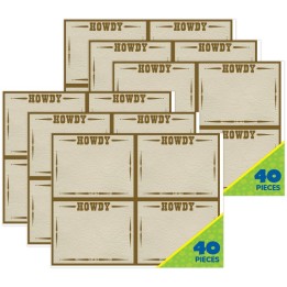 Eureka® Wild Wild Classroom Name Tags, 2-7/8" x 2-1/4", 40 Per Pack, 6 Packs