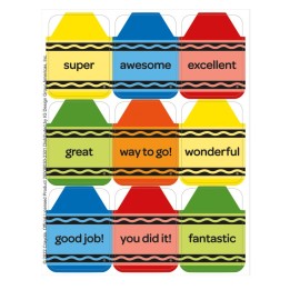 Eureka® Crayola® Giant Stickers, Pack of 36